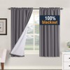 H.VERSAILTEX 100% Blackout Curtains 63 Inches Long Full Light Blocking