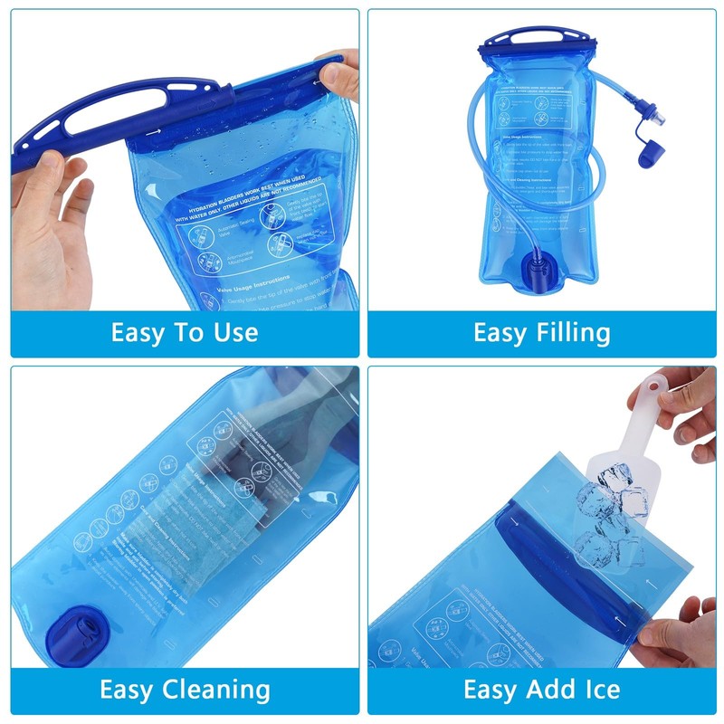 Hydration Bladder, 1.5 L Water Bladder BPA Free, Leak Proof
