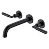 Pattlye Black Wall Mount Faucet, Matte Black Wall Mounted Bathroom