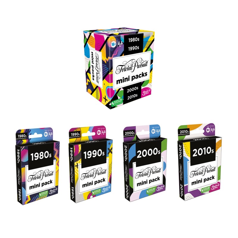 GAMES (EXCL. MONOPOLY) Trivial Pursuit Mini Packs Multipack, Fun Trivia