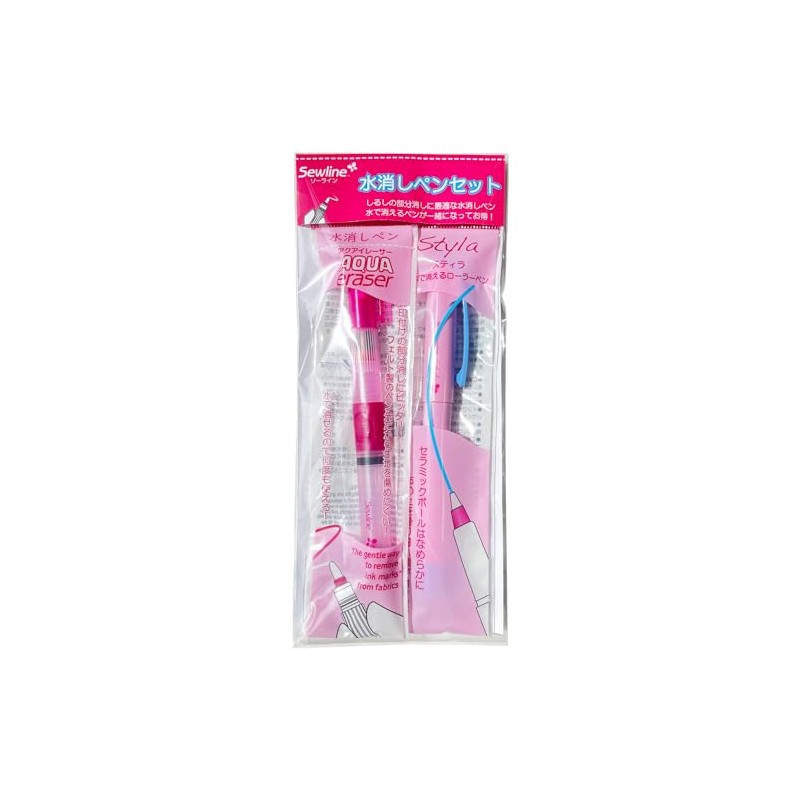 Sewline MFAB50066 Sawline Eraser Pen & Water Disappearing Pen Set