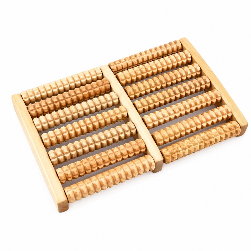 Wooden Foot Massager – Manual Rolling Foot Relaxation Tool
