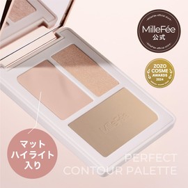 Milfee Cheat Face Contour Palette (04 Shimmering Beige) Highlights Shading Matte Highlights No Glittering Nose Shadow 3D Fee Small Face MilleFee (Matte/Glossy)