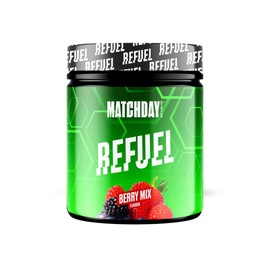 Matchday Nutrition Refuel I Bessere Regeneration speziell für Fußballer I Kohlenhydrate, Aminosäuren & Vitamine gegen Muskelkater (Beerenmix)