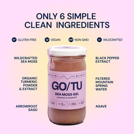 GO/TU Sea Moss Gel – 8oz Elderberry | Pure, Shelf-Stable Superfood | Nature’s Multivitamin
