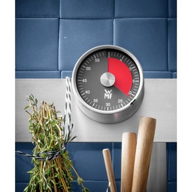 WMF Kurzzeitwecker, Eieruhr magnetisch, Cromargan Edelstahl, mit 60 Minuten, Restzeitanzeige, akustischer Alarm