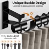 KOLAKO Curtain Rod Bracket, 12 Pack Heavy Duty Curtain Rod