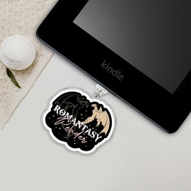 Romantasy Reader Charms For Kindle, Phone Dust Plug 1.5 Inches ACOTAR Fourth Wing Dragon Fantasy Bookish, Lightning/Type C Dust Plug, Acrylic Material, Accessories DIY Gifts for Coworker Friend Mom