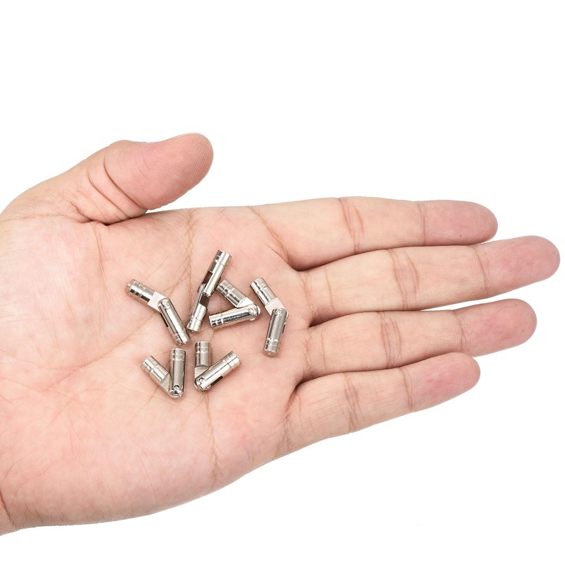 sourcing map 12Pcs Invisible Brass Barrel Hinge, 25x5mm Concealed Hinges,