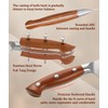 HEZHEN 5.3 Inch Steak Knives, Non Serrated Steak Knife Set