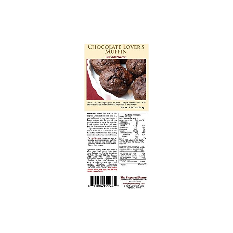 Chocolate Lovers Just-Add-Water Muffin Mix