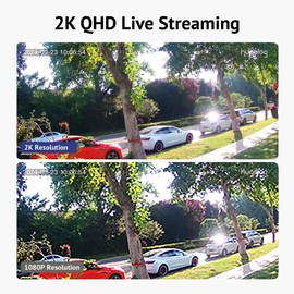 Hugolog 2K 3MP Outdoor Indoor Security Cameras for Home Security, Home Camera with Starlight Color Night Vision,Built-in Spotlight,Motion Detection,2-Way Talk,US Cloud & Local Storage,Works with Alexa