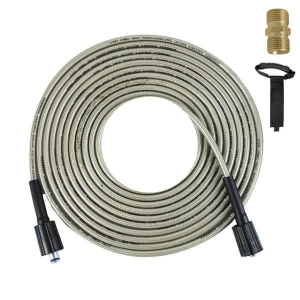 25FT 1/4-inch Pressure Washer Hose, Kink Resistant Power Washing Extension
