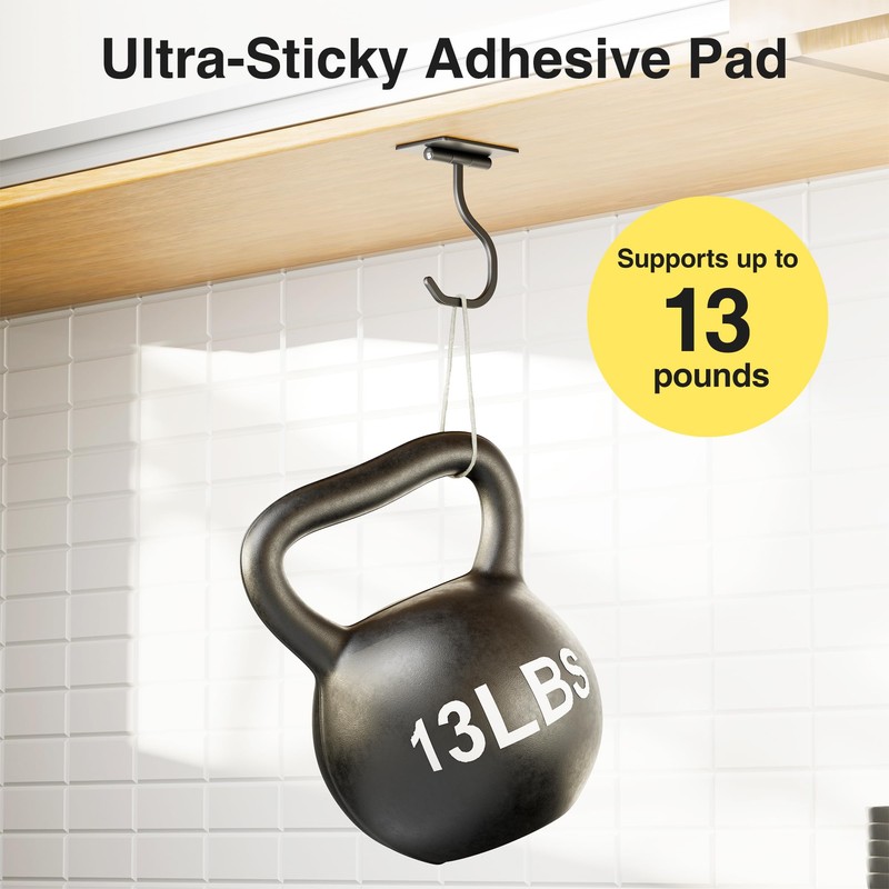 bussdis Banana Hook Under Cabinet - Adhesive Banana Hanger Under
