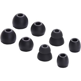 8 Pairs Replacement Eartips Silicone Buds Ear Tips Earbuds Set Compatible with Beats Flex/Beats X/Beats Powerbeats Pro Wireless Earphones - Black