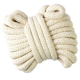 Gouert 10 m Cotton Cord, 10 mm Braided Cord, Core Rope, Cord, Raw White (Raw White, 10 Metres)