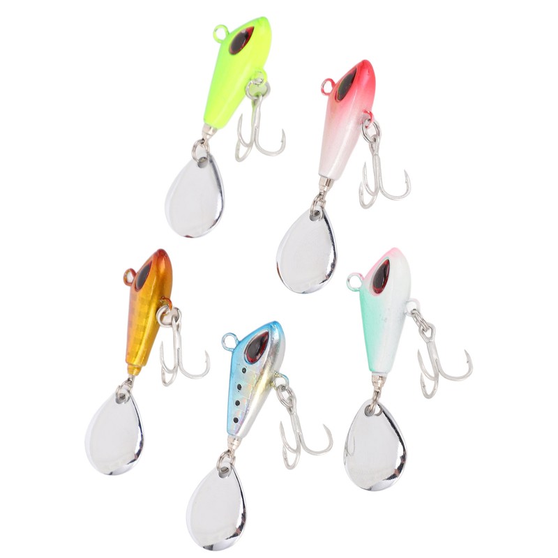 5Pcs 10g Metal Fishing Lures Baits Vib Sequins Fishing Lure