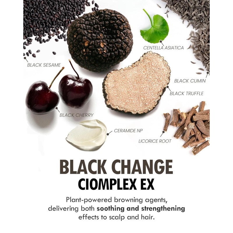 ModaModa Zero Gray Black Hair Shampoo (10.58 Oz) Natural Darkening