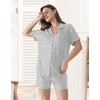 YOPUGEE Matching Pajamas Set for Couples Women Men Short Sleeve