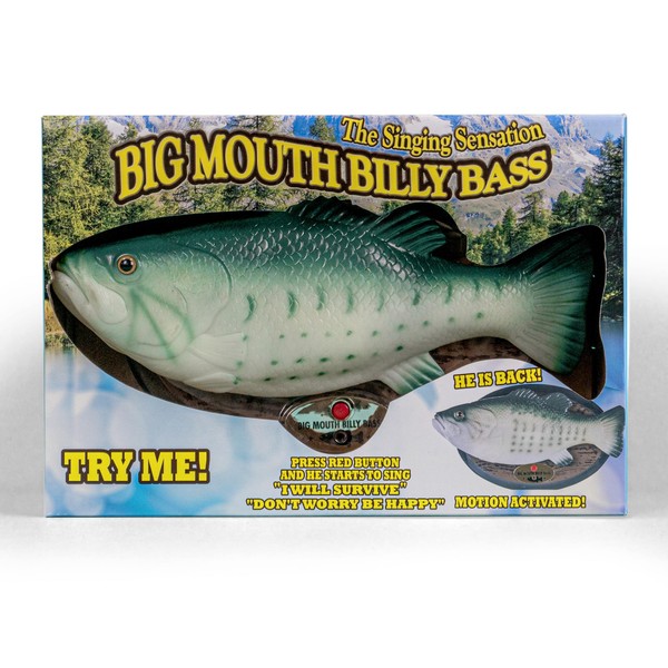 Vevendo Big Mouth Billy Bass - Poisson Chantant & Dansant d´env. 28 cm (Don't Worry be Happy & I'll Survive)