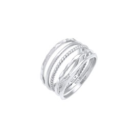 Elli Women's Ring Stacking Minimal Trend Blogger Basic in 925 Sterling Silver, Sterling Silver, None