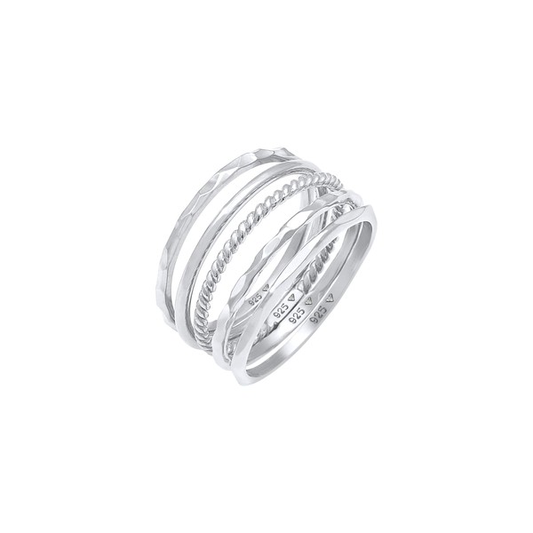Elli Women's Ring Stacking Minimal Trend Blogger Basic in 925