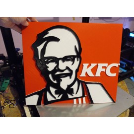 Spencer-3D  15 Inch Diameter KFC 3D Printed 3D Logo Sign Collection/Rep