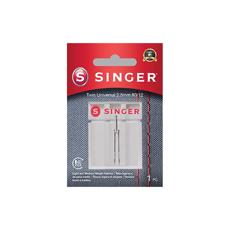SINGER Aguja universal de titanio 2.5 80/12-1 paquete