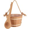 Karida Red Cedar Sauna Buckets,Sauna Bucket and ladle Set,Sauna Accessories,Sauna