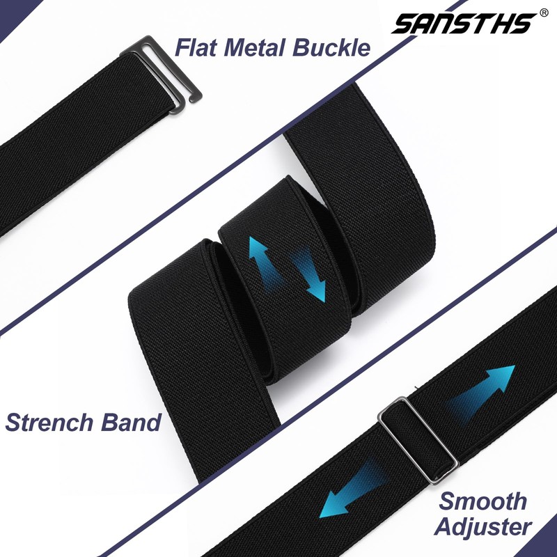 SANSTHS Crop Top Tuck Band for Women Adjustable Tucky Waist