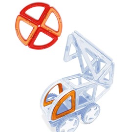 MAGNIKON Magnetic Building Blocks Replacement Set - Montessori Toy from 3 Years, Magnetic Game Children, Magnetic Building Blocks, Gift for Girls and Boys, Montessori Toy Building Blocks (Circle