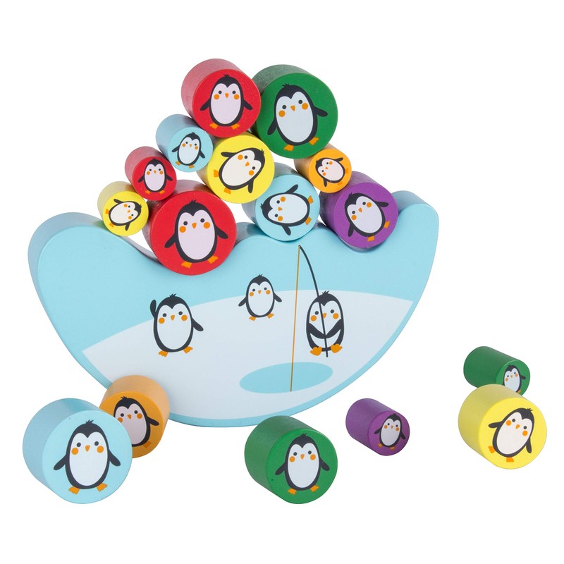 APLI Kids 17203 Pinguine Penguins Gleichgewicht Spiel, bunt