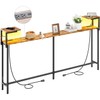 HLDIRECT 71 Inch Couch Table Behind Sofa with Double Storage