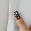 Black Point Handmade Nail Tips - Ballerina L / 블랙
