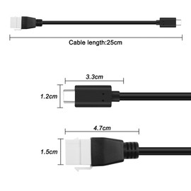 XMSJSIY USB C Type C Keystone Jack Insert Cable Adapter 10 Gbps Type-C Male to Type C Keystone Female Insert High Speed Charging Extension Cable for Wall Plate Outlet Panel -20CM/7.8INCH