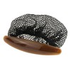 Koeido Barrette with Chignon Net, Simple Ribbon, Brown
