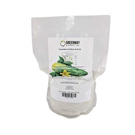 Greenway Biotech Cucumber Fertilizer 8-16-36-100% Water Soluble Plus Chelated Micronutrients Suitable for Soil, hydroponics, and aeroponics - 5 Pounds (Makes ~1000 Gallons)