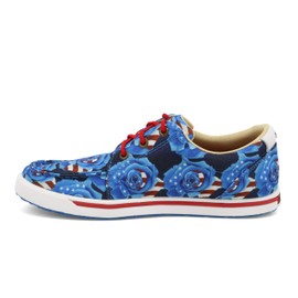 Twisted X - Zapatos casuales para mujer, Patriot Blue Rose, 22.5 cm