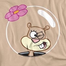 Popfunk Spongebob Sandy Wink Face Unisex Adult T-Shirt (Large)