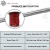 Laureola 1/16" to 3/32" (PVC) Vinyl Coated Red Color Galvanized