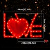 LAMPHOME 50L 17.3'' Red Love with Heart Valentine's Day Window