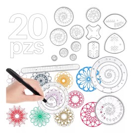 Universo en Linea Set 22 Engranajes Juego Espirógrafo Dibujo Espiral Niños F