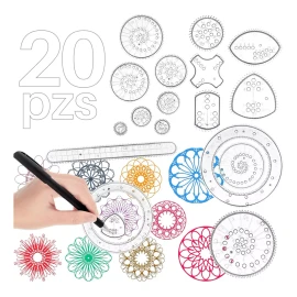 Universo en Linea Set 22 Engranajes Juego Espirógrafo Dibujo Espiral Niños F
