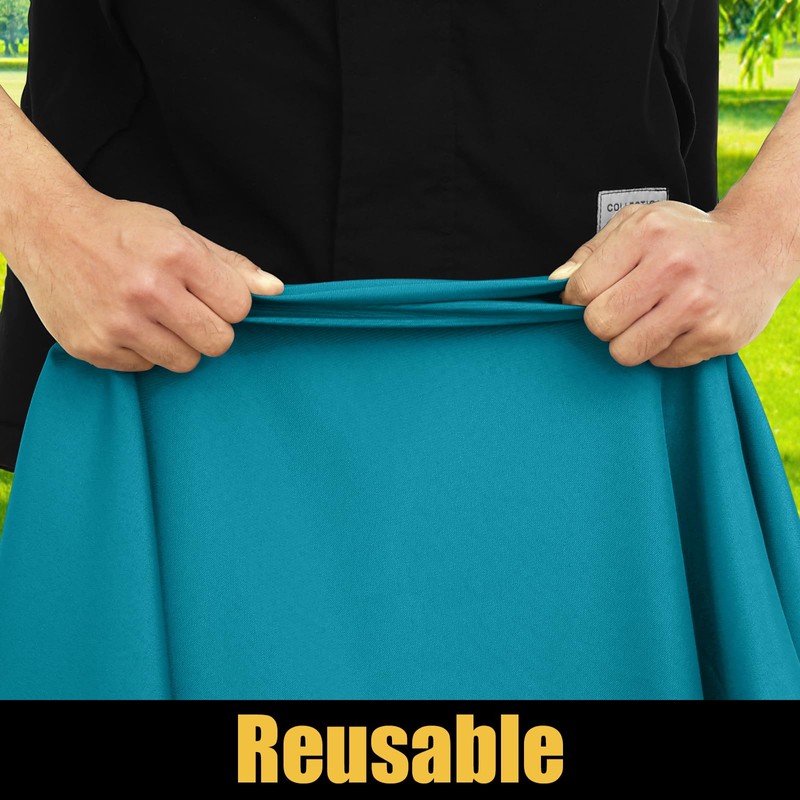 Smiry Rectangle Picnic Table Cloth, Waterproof Elastic Fitted Tablecloths for
