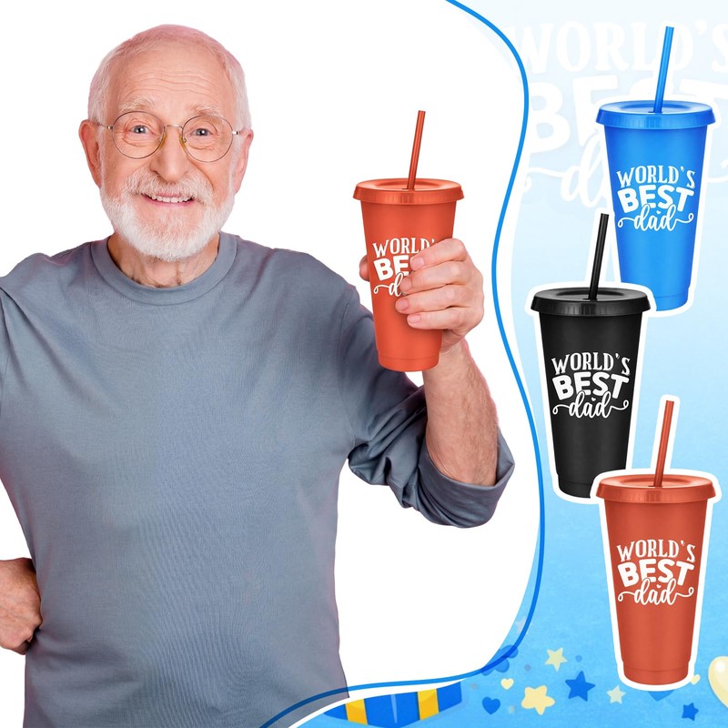 Rtteri 12 Pcs Father's Day Appreciation Cups Gift Bulk World's