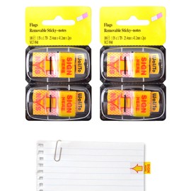Sign Here Stickers 200pcs Post It Notes Tabs Sign Here Tabs Arrow Sticky Notes Page Markers for Reminder Documents, Notebooks, Home Office, School Supplies