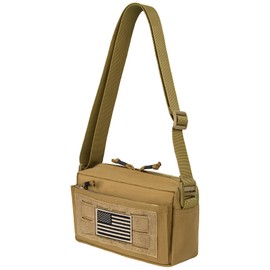 bvya Tactical Molle Admin Pouch Waist Pack Multi-Purpose Daypack EDC Handle Bag Toilet Pouch