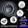 WHALETAIL 2PCS Bling Crystal Rhinestone Car Engine Start Ring Stickers,