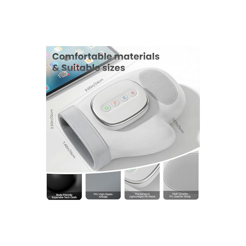 Hand Massager Airbag,Hand Warmer for Arthritis&Air Compression Hand Massager,3 Massages/3