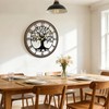 20" Farmhouse Bird Branch Wall Clock with Metal Tree Design